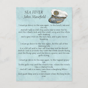 Zee Fever Masefield Poem Briefkaart