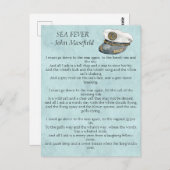 Zee Fever Masefield Poem Briefkaart (Voorkant / Achterkant)