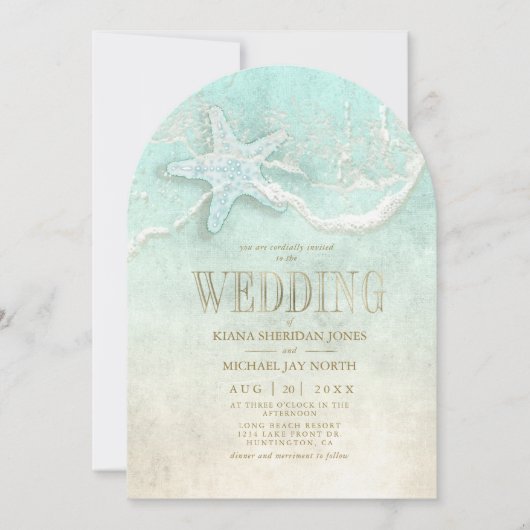 Zee Foam Beach Wedding Arch ID837 Kaart (Voorkant)