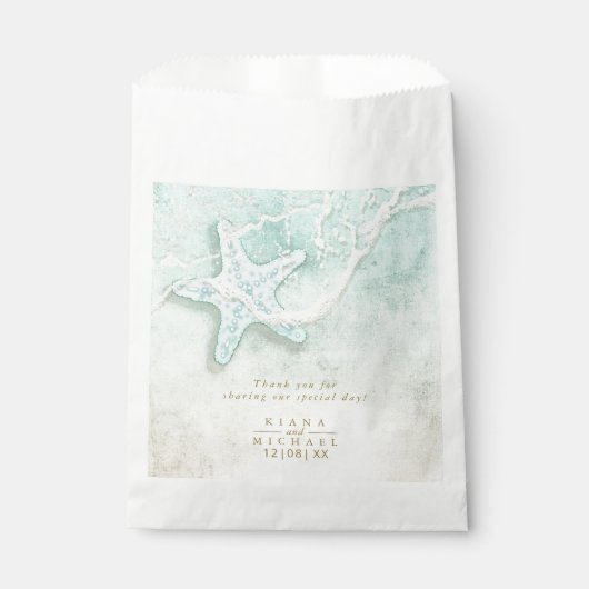 Zee Foam Beach Wedding Dank u V2 ID837 Bedankzakje (Voorkant)