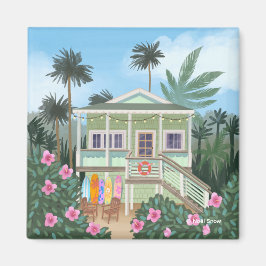 Zee Foam Green Beach House Magneet