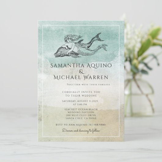 Zee Foam Ocean Beach Weddenschap Kaart (Staand voorkant)