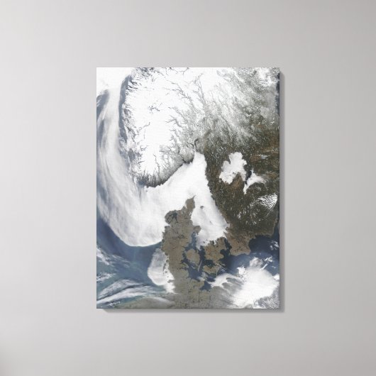 Zee Fog in Scandinavië Canvas Afdruk (Voorkant)