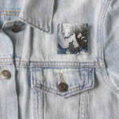 Zee Fog in Scandinavië Vierkante Button 5,1 Cm (In situ)