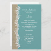 Zee Garland Blauwgroen menu (Voorkant / Achterkant)