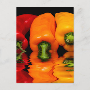 Zee gemengde paprika's briefkaart