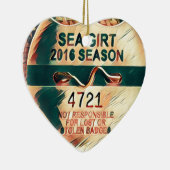 Zee Girt Beach Badge Keramisch Ornament (Rechts)