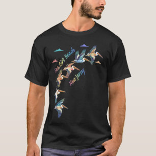 Zee Girt Beach New Jersey Kleurrijke Stropdas-Dye T-shirt