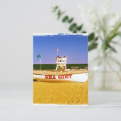 Zee Girt Lifeguard Boat Briefkaart (Staand voorkant)