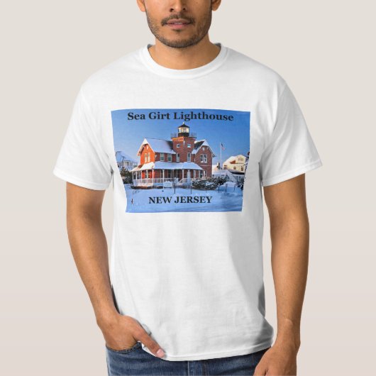 Zee Girt Lighthouse, New Jersey T-Shirt (Voorkant)