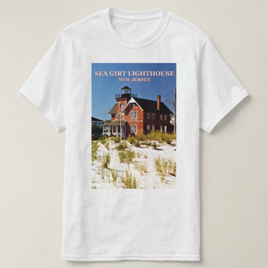 Zee Girt Lighthouse, New Jersey T-Shirt (Design voorkant)