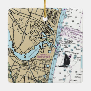 Zee Girt NJ Chart Keramisch Ornament