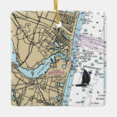 Zee Girt NJ Chart Keramisch Ornament (Voorkant)