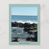 Zee Girt Ocean Rocks Briefkaart (Voorkant)