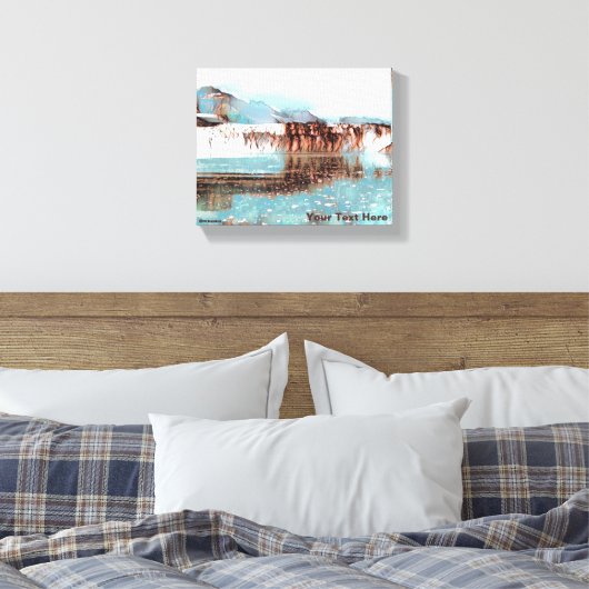 Zee Glacier Canvas Afdruk (Insitu (Slaapkamer))