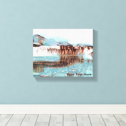 Zee Glacier Canvas Afdruk (Insitu (Houten vloer))