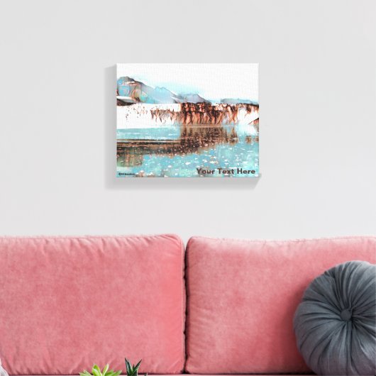 Zee Glacier Canvas Afdruk (Insitu (Woonkamer))
