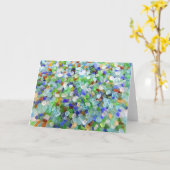 Zee glas - 1 kaart (Gele Bloem)