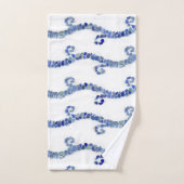 Zee glas - blauwe golven bad handdoek (Handdoek)