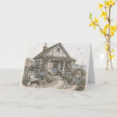 Zee Glas Cottage Kaart (Gele Bloem)