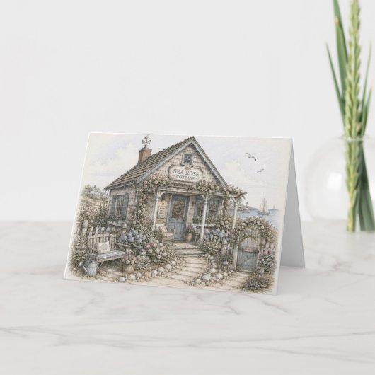 Zee Glas Cottage Kaart (Voorkant)