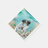  Zee Glas Foto Bruiloft Servet (Hoek)