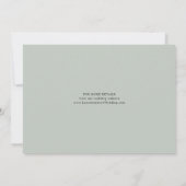 Zee Glas Groen Elegant Modern Boho Save the Date Kaart (Achterkant)