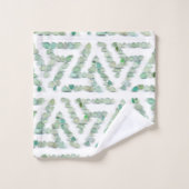 Zee glas - groene triskelon bad handdoek (Wasdoekje)