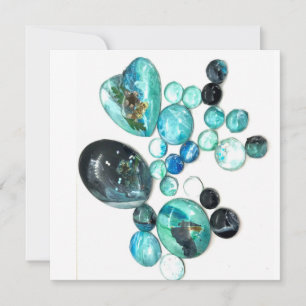 Zee glas kleurt bloemen en bling