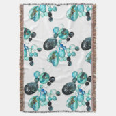 Zee glas kleurt bloemen en bling deken (Voorkant Verticaal)