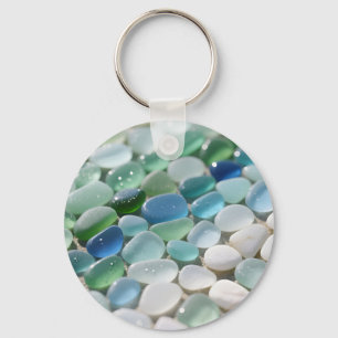 Zee Glas Mozaïek Oceaan Blues Tranquil Sleutelhanger