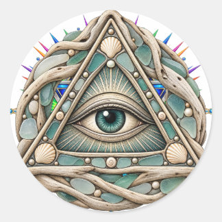 Zee Glas Oog 3inch Ronde Sticker