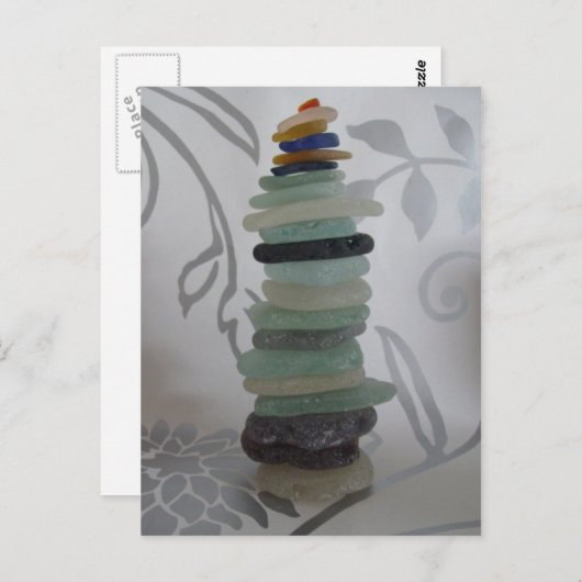 Zee glas Stack Briefkaart (Voorkant / Achterkant)