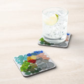 Zee glas, strandglas, onderzetters (Rechterzijde)