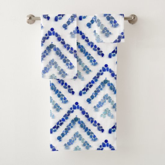 Zee glas - Treeometric - blauw Bad Handdoek (Insitu)