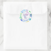 Zee Glas Waterverf Custom Dank u Ronde Sticker (Tas)