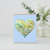 Zee Glass Aqua Heart Briefkaart (Staand voorkant)