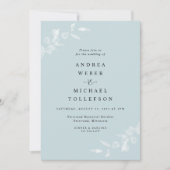 Zee Glass Light Turquoise Aqua Delicate Wedding Kaart (Voorkant)