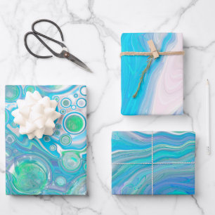 Zee Glass Marble Birthday Inpakpapier Vel