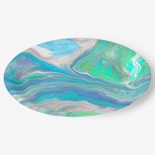 Zee Glass Marmer Papieren Bordje (Gekanteld)