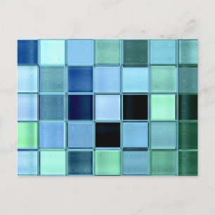 Zee Glass Mosaic Briefkaart ~ aangepast uniek ontw