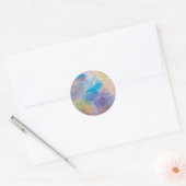 Zee Glass Ocean Beach Bruiloft Ronde Sticker (Envelop)