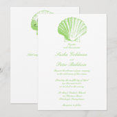 Zee Glass Sea Shells Weddenschap Kaart (Voorkant / Achterkant)