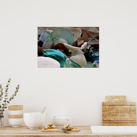 Zee Glass Sharp Print (Keuken)