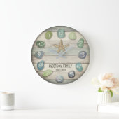 Zee Glass Starfish Driftwood Grote Klok (Huis)