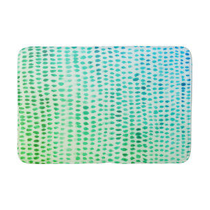 Zee Glass Turquoise Beach Pebble Medium Bath Mat