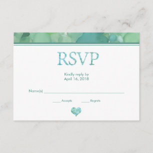 Zee Glass Wedding RSVP Kaart