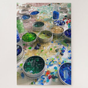 Zee glassortering legpuzzel
