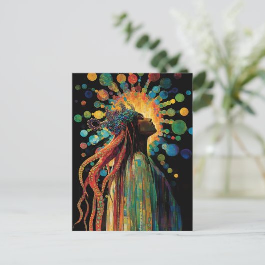 Zee Goddess Briefkaart (Staand voorkant)