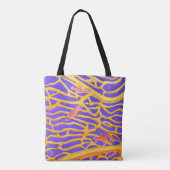 Zee Goldies op Blue All-Over-Print Canvas tas (Achterkant)